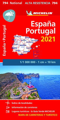 Mapa Michelin Plastificado - Espanha e Portugal - Vários - Compra