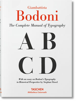 GIAMBATTISTA BODONI. MANUAL OF TYPOGRAPHY