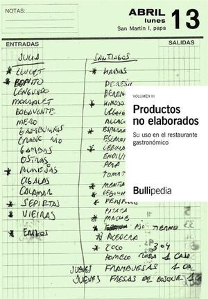 PRODUCTOS NO ELABORADOS (VOLUMEN III) (BULLIPEDIA)