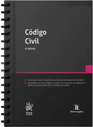 CÓDIGO CIVIL CON ANILLAS 2025