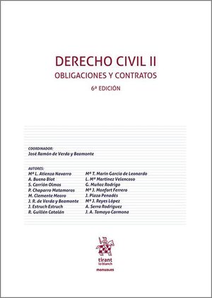 DERECHO CIVIL II. OBLIGACIONES Y CONTRATOS. 6ª ED. 2023