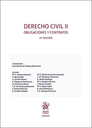DERECHO CIVIL II. OBLIGACIONES Y CONTRATOS. 6ª EDICIÓN 2023