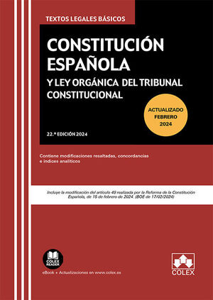 CONSTITUCIÓN ESPAÑOLA Y LEY ORGÁNICA DEL TRIBUNAL CONSTITUCIONAL