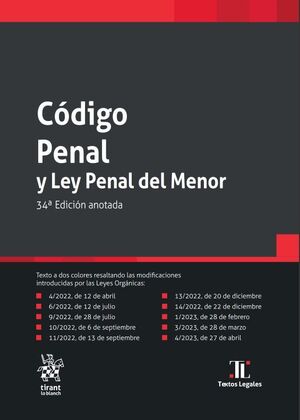 CÓDIGO PENAL Y LA LEY PENAL DEL MENOR (2023)
