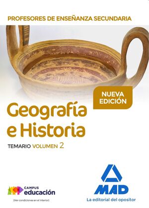 PROFESORES DE ENSEÑANZA SECUNDARIA GEOGRAFÍA E HISTORIA TEMARIO VOLUMEN 2