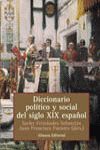 DICCIONARIO POLÍTICO Y SOCIAL DEL SIGLO XIX ESPAÑOL