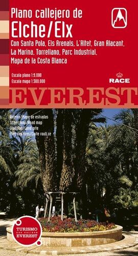 PLANO CALLEJERO DE ELCHE/ELX. CON SANTA POLA, ELS ARENALS, L'ALTET, GRAN ALACANT