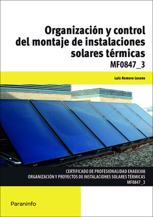 ORGANIZACIÓN Y CONTROL DEL MONTAJE DE INSTALACIONES SOLARES TÉRMICAS