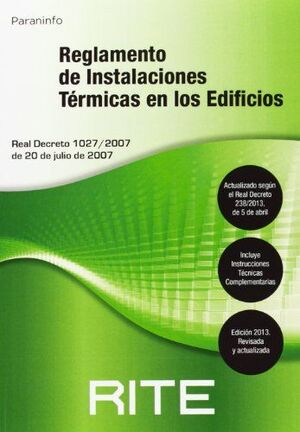 REGLAMENTO DE INSTALACIONES TÉRMICAS EN LOS EDIFICIOS ( RITE 2013) (E-BOOK)