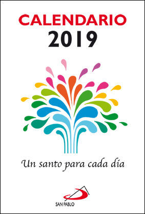 CALENDARIO UN SANTO PARA CADA DÍA 2019 - LETRA GRANDE