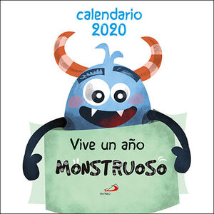 CALENDARIO DE PARED VIVE UN AÑO MONSTRUOSO 2020