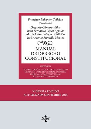 MANUAL DE DERECHO CONSTITUCIONAL 20ª ED. SEPT 2025