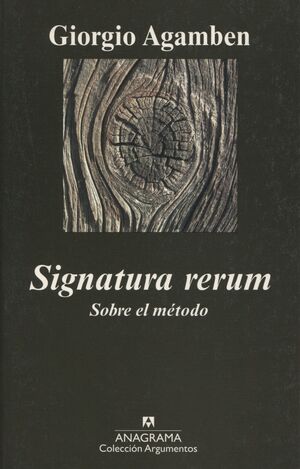 SIGNATURA RERUM. SOBRE EL MÉTODO