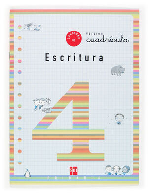 CUADERNO 4 DE ESCRITURA, CUADRÍCULA. 2 PRIMARIA