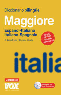 DICCIONARIO BILINGÜE MAGGIORE ESPAÑOL-ITALIANO ITALIANO-SPAGNOLO + CD