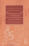 ESTRATEGIAS PARA LA ENSEÑANZA DE LAS MATEMÁTICAS