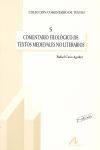 COMENTARIO FILOLÓGICO DE TEXTOS MEDIEVALES NO LITERARIOS