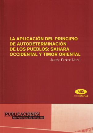 LA APLICACIÓN DEL PRINCIPIO DE AUTODETERMINACIÓN DE LOS PUEBLOS: SAHARA OCCIDENT