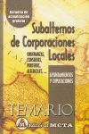 SUBALTERNOS DE CORPORACIONES LOCALES TEMARIO