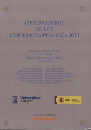 OBSERVATORIO DE LOS CONTRATOS PÚBLICOS 2013