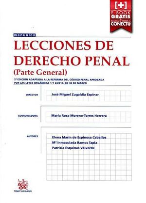 LECCIONES DE DERECHO PENAL PARTE GENERAL 2ª EDICIÓN 2015