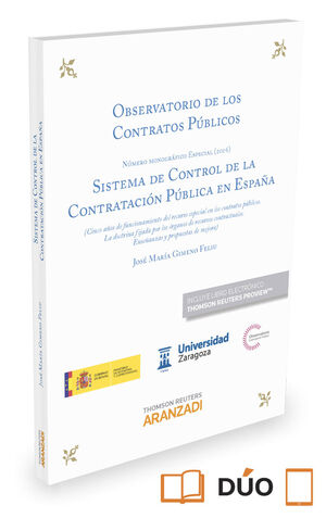 OBSERVATORIO DE LOS CONTRATOS PÚBLICOS. NÚMERO MONOGRÁFICO ESPECIAL (2016). SIST