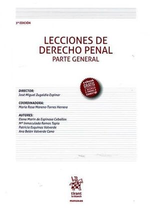 LECCIONES DE DERECHO PENAL PARTE GENERAL 3ª EDICIÓN 2016
