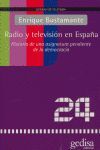 RADIO Y TELEVISIÓN EN ESPAÑA:HISTORIA DE UNA ASIGNATURA PENDIENTE DE LA DEMOCRACIA