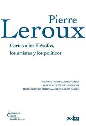 CARTAS A LOS FILÓSOFOS, LOS ARTISTAS Y LOS POLÍTICOS