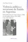 VIOLENCIA POLÍTICA Y TERRORISMO DE ESTADO EN ARGENTINA : DEL TOTALITARISMO DE JOSÉ URIBURU (1930) A
