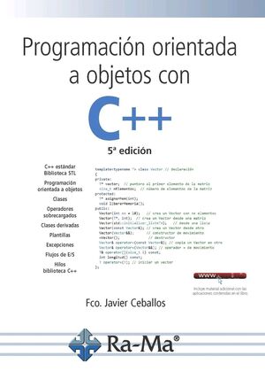 E-BOOK - PROGRAMACIÓN ORIENTADA A OBJETOS CON C++, 5ª EDICIÓN.